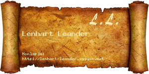 Lenhart Leander névjegykártya