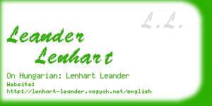 leander lenhart business card